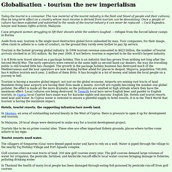 Globalisation - tourism the new imperialism