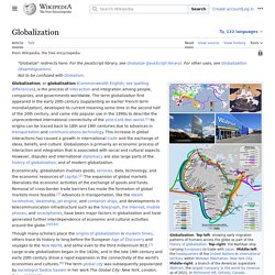 Globalization - Wikipedia