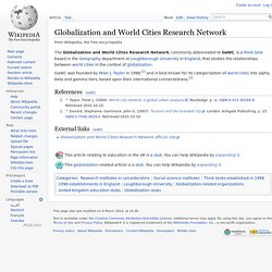 Globalization and World Cities Research Network