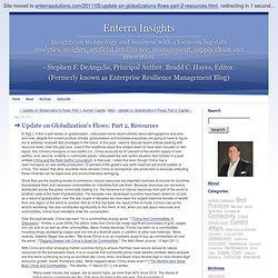 Enterprise Resilience Management Blog: Update on Globalization's Flows: Part 2, Resources