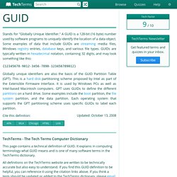 GUID (Globally Unique Identifier) Definition