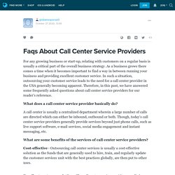 Faqs About Call Center Service Providers: globalresponse0 — LiveJournal