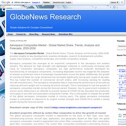 GlobeNews Research: Aerospace Composites Market - Global Market Share, Trends, Analysis and Forecasts, 2020-2030