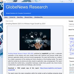 GlobeNews Research: Emailing Market (2021) to Witness Huge Growth by 2031