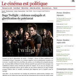 Saga Twilight : violence conjugale et glorification du patriarcat