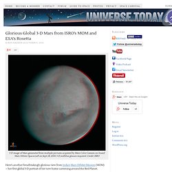 Glorious Global 3-D Mars from ISRO’s MOM and ESA’s Rosetta