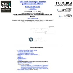 Glosario básico inglés-español para usuarios de Internet - Cuart