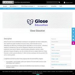 Glose Education : bibliothèque numérique de 4000 livres numériques et une application de lecture collaborative,