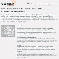 Glossaire Web pour tous