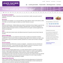 Leads Machine (Marketing relationnel Client)