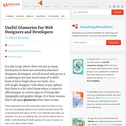 Useful Glossaries For Web Designers and Developers