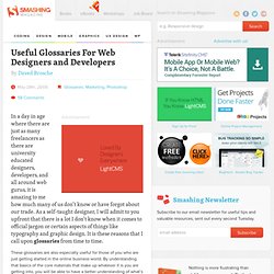 Useful Glossaries For Web Designers and Developers - Smashing Magazine