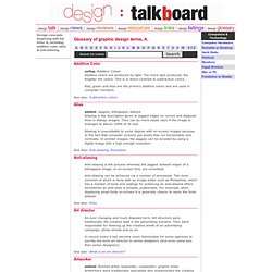 Glossary of design graphic design terms