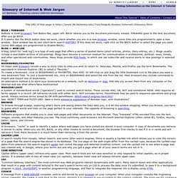 Glossary of Internet & Web Jargon