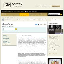 Glossary of Poetic Terms : Learning Lab