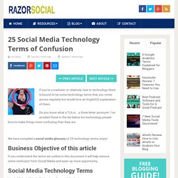 Social Media Glossary: 25 Social Media Technology Terms Explained