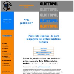 Glottopol, revue de sociolinguistique en ligne