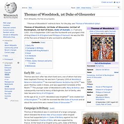 Thomas of Woodstock, 1st Duke of Gloucester
