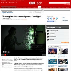 Glowing bacteria could power 'bio-light'