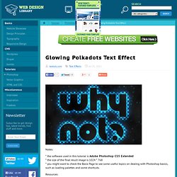 Glowing Polkadots Text Effect