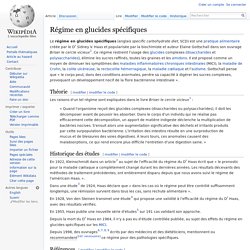 Régime en glucides spécifiques