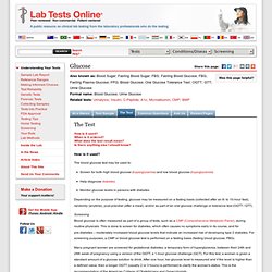 Glucose Tests: The Test