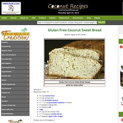Gluten Free Coconut Sweet Bread