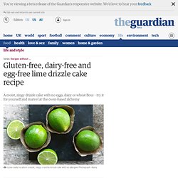 Gluten-free, dairy-free and egg-free lime drizzle cake recipe