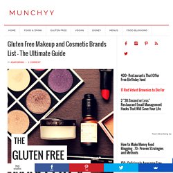 Gluten Free Makeup and Cosmetic Brands List