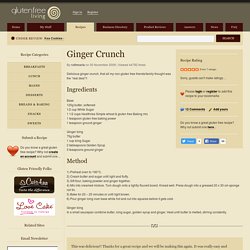 Gluten Free Recipe - Ginger Crunch