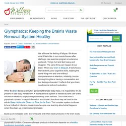 Glymphatics: Keeping the Brain's Waste Removal System Healthy