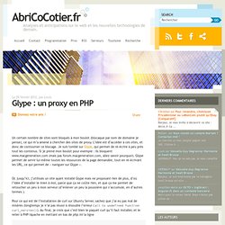 Glype : un proxy en PHP