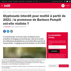 Glyphosate interdit pour moitié à partir de 2021 : la promesse de Barbara Pompili est-elle réaliste ?