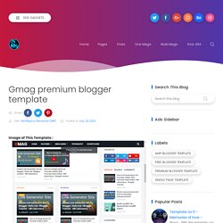 Gmag premium blogger template