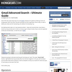 Gmail Advanced Search - Ultimate Guide