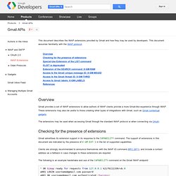 Gmail APIs and Tools - Google Code