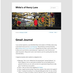 White's of Henry Lane » Gmail Journal