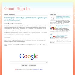 Gmail Sign In: Gmail Sign In - Gmail Sign Up