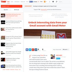 Gmail Meter Will Send You Your Interesting Email Trends