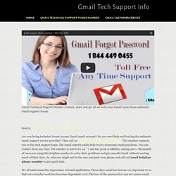 gmail tech support info