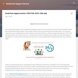 Gmail tech support service +1855 526-4335