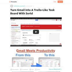 Turn Gmail Into A Trello-Like Task Board With Sortd