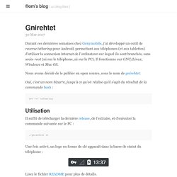 Gnirehtet · ®om's blog