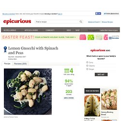 Lemon Gnocchi with Spinach and Peas Recipe