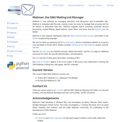 Mailman, the GNU Mailing List Manager
