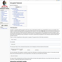 Gnuplot tutorial - Physics