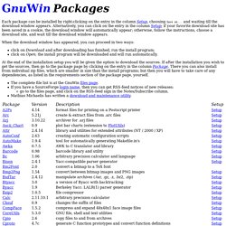 GnuWin32 Packages