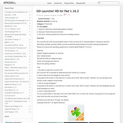 GO Launcher HD pour Pad 1.16.2