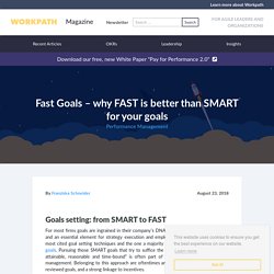 Fast Goals - why FAST is better than SMART for your goals – Workpath