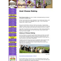 Goat Cheese Making Basics - StumbleUpon